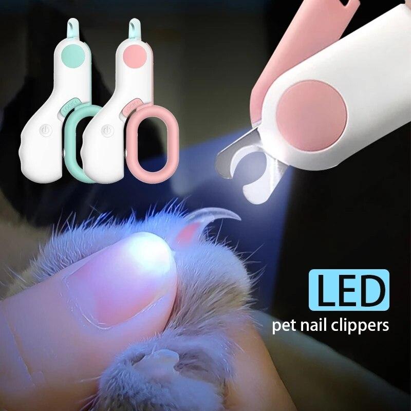 LED Illuminating Mini Pet Nail Trimmer in ABS Design